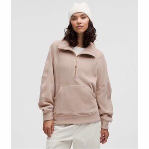 FIRM PRICE Lululemon Scuba Tumbled Fleece Funnel-Neck Half Zip in Adaptive Pink